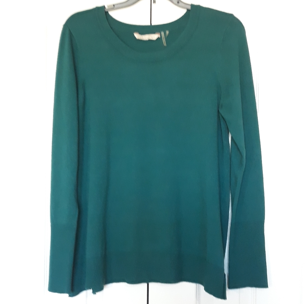 Euc Soft Surroundings Pullover Sweater Solid Teal… - image 1